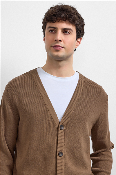 Bej Regular Fit Hırka