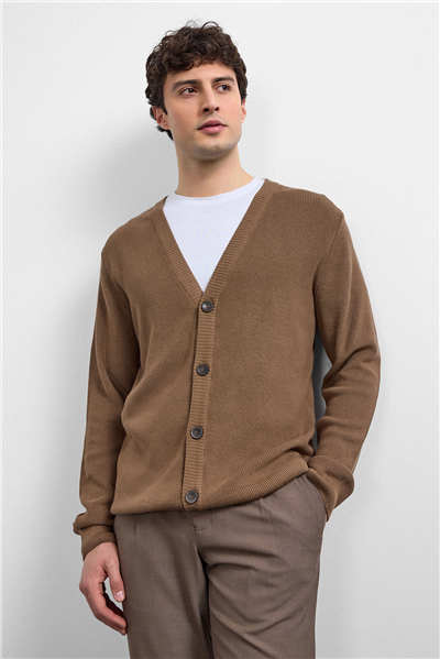 Bej Regular Fit Hırka