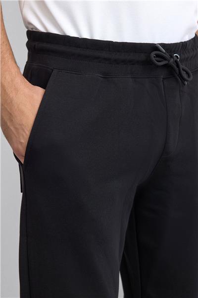 Siyah Regular Fit Düz Paça Jogger Pantolon