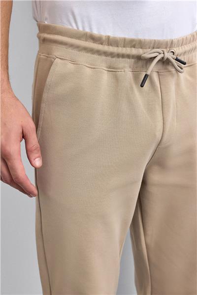 Bej Regular Fit Düz Paça Jogger Pantolon