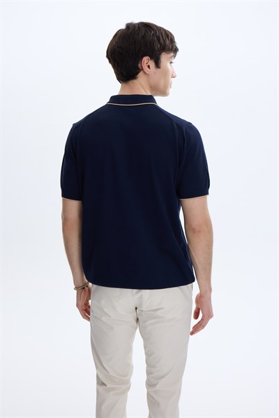 Lacivert Regular Fit Örme Triko