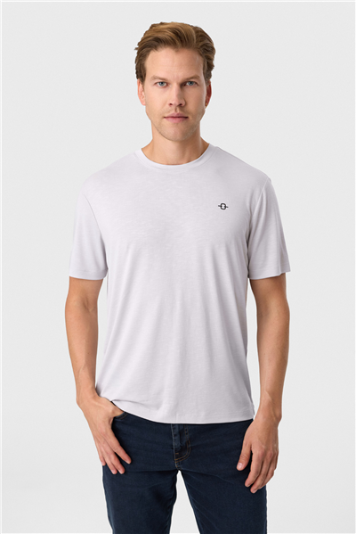 Regular Fit Gri Basic Tişört