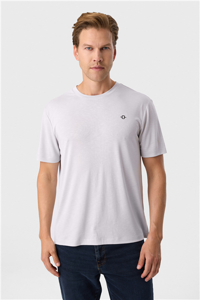 Regular Fit Gri Basic Tişört