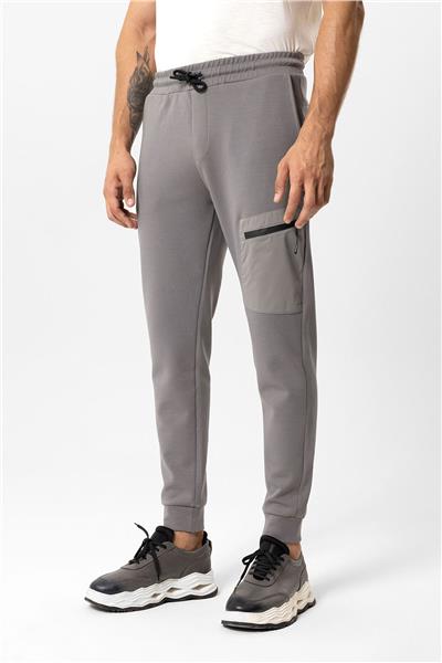 Koyu Vizon Regular Fit Beli Bağcıklı Jogger Pantolon