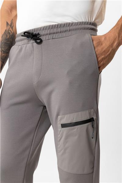 Koyu Vizon Regular Fit Beli Bağcıklı Jogger Pantolon