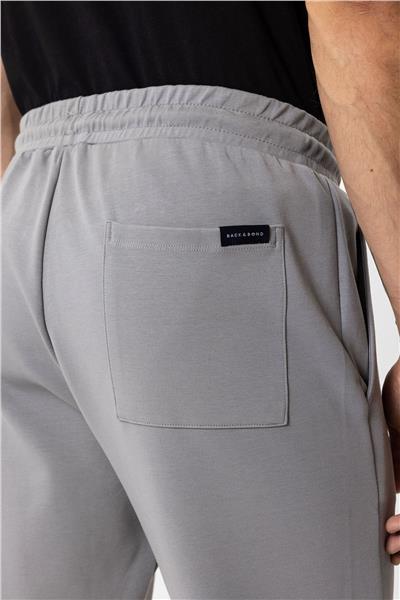 Gri Regular Fit Beli Bağcıklı Jogger Pantolon