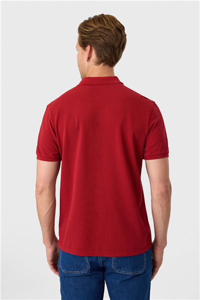 Regular Fit Kırmızı Polo Yaka Tişört
