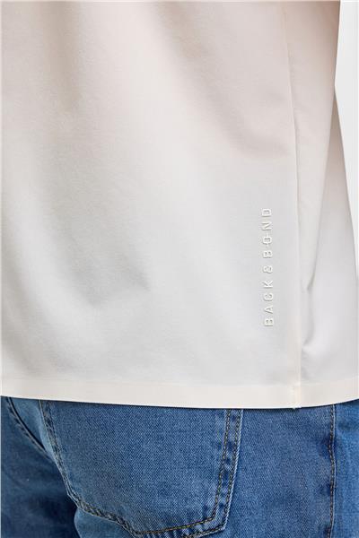 Beyaz Regular Fit Kısa Kollu Gömlek