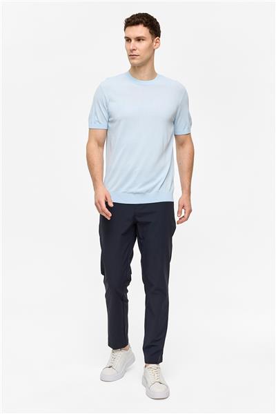 Mavi Regular Fit Triko Bisiklet Yaka Tişört