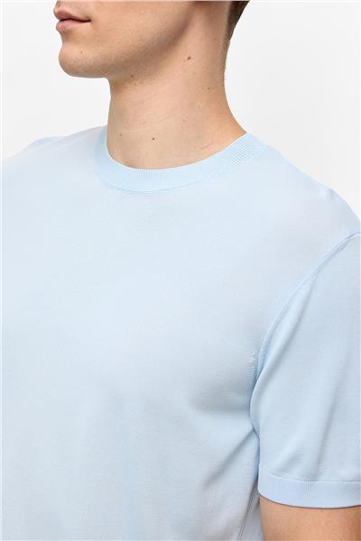Mavi Regular Fit Triko Bisiklet Yaka Tişört
