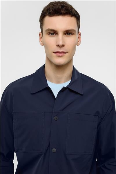 Lacivert Regular Fit Ceket Mont