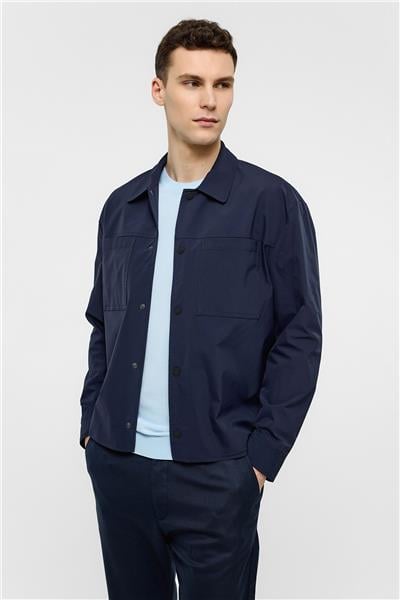 Lacivert Regular Fit Ceket Mont