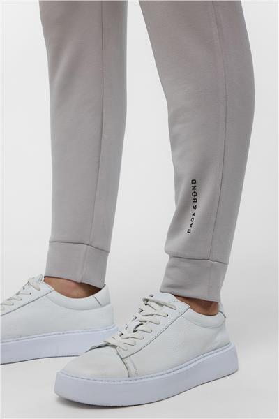 Gri Regular Fit Beli Bağlamalı Örme Jogger Pantolon
