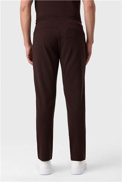 Regular Fit Örme Kahve Jogger Pantolon