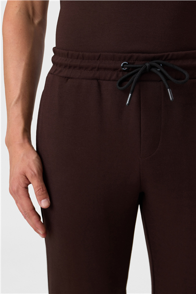 Regular Fit Örme Kahve Jogger Pantolon