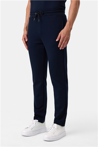 Regular Fit Örme Lacivert Jogger Pantolon