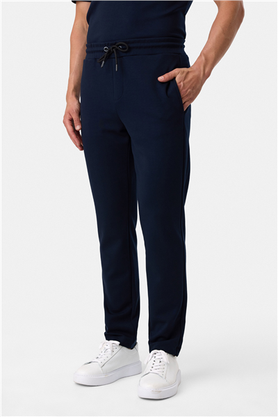 Regular Fit Örme Lacivert Jogger Pantolon