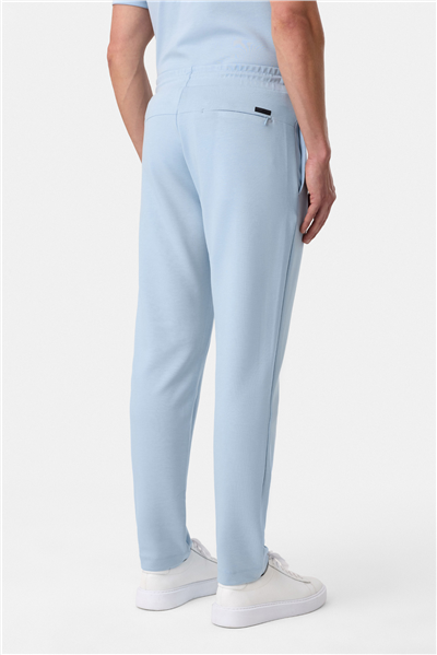 Regular Fit Örme Mavi Jogger Pantolon