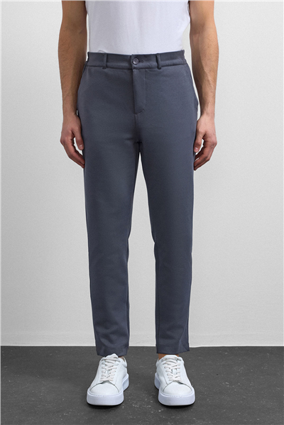 Gri Regular Fit Örme Pantolon