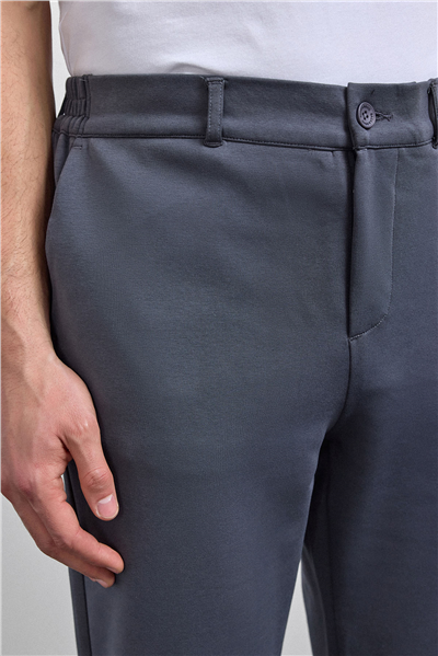 Gri Regular Fit Örme Pantolon