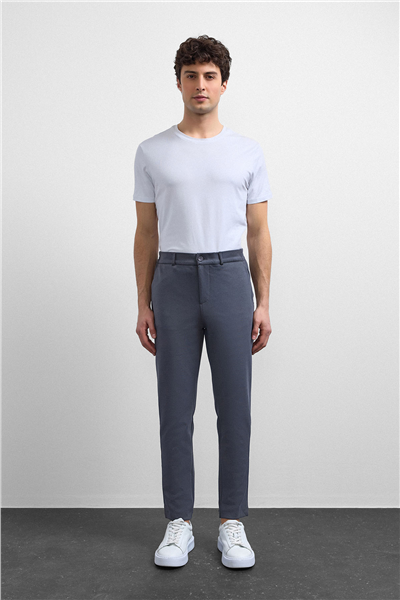 Gri Regular Fit Örme Pantolon