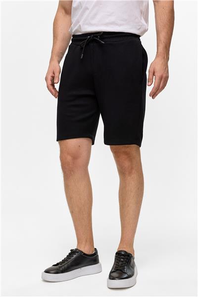 Siyah Regular Fit Şort