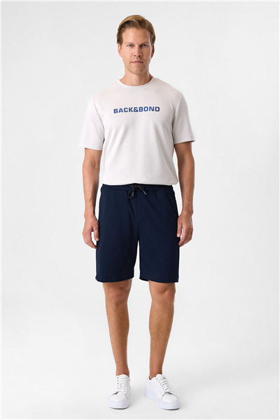 Lacivert Regular Fit Örme Şort