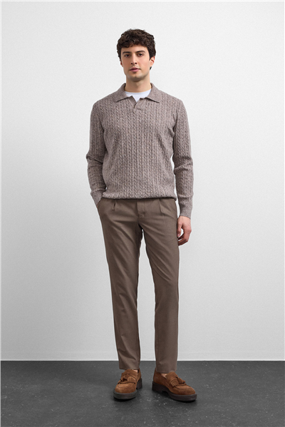 Vizon Regular Fit Polo Yaka Triko Kazak