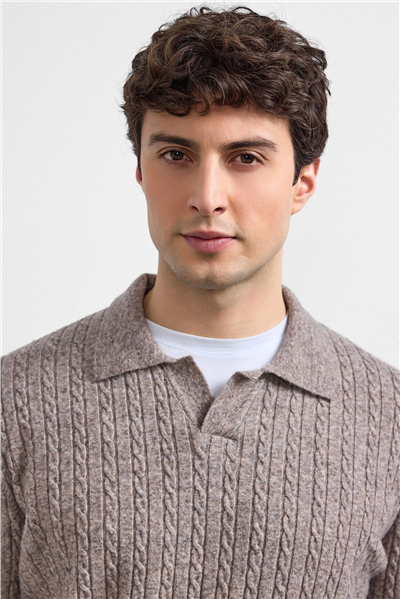 Vizon Regular Fit Polo Yaka Triko Kazak