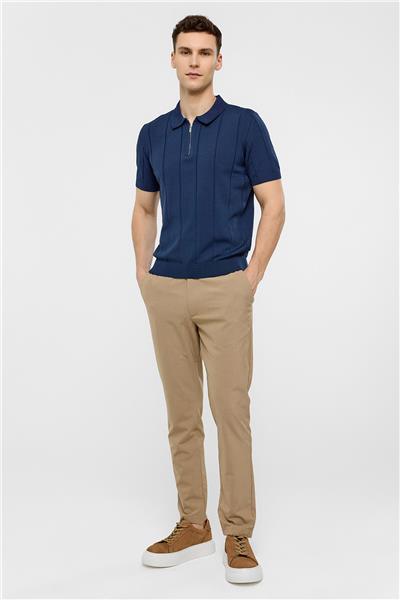 Lacivert Regular Fit Polo Yaka Triko Tişört