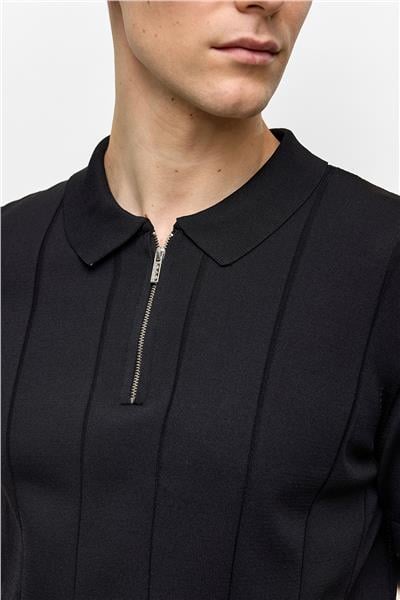 Siyah Regular Fit Polo Yaka Tişört