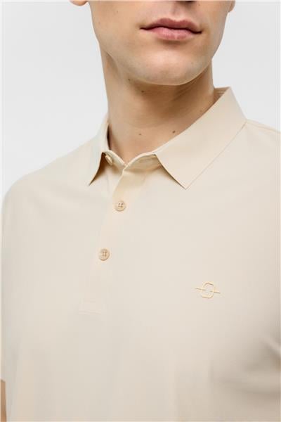 Bej Regular Fit Polo Yaka Tişört