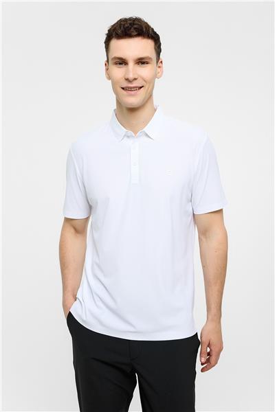 Beyaz Regular Fit Polo Yaka Tişört