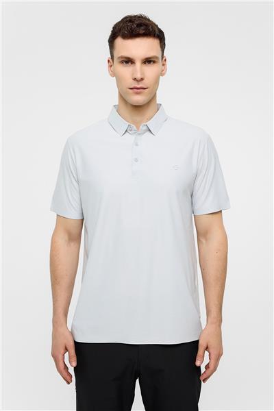 Gri Regular Fit Polo Yaka Tişört