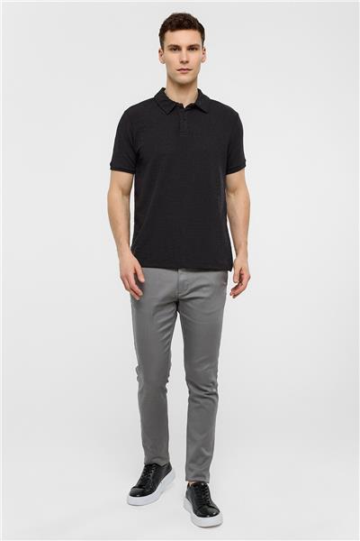 Siyah Regular Fit Polo Yaka Tişört