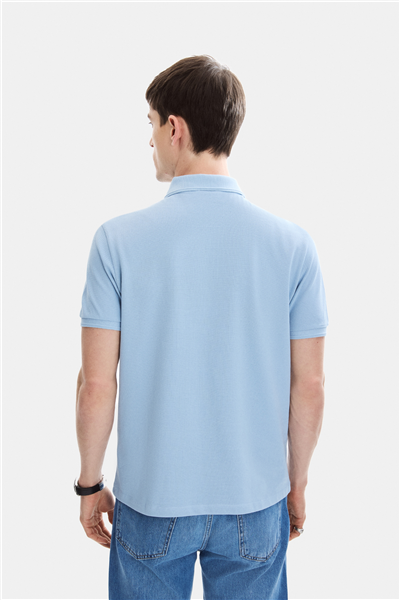 Mavi Regular Fit Örme Polo Yaka Tişört