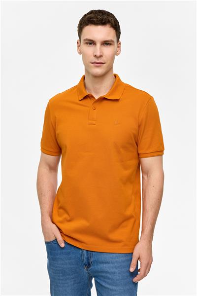 Turuncu Regular Fit Polo Yaka Tişört