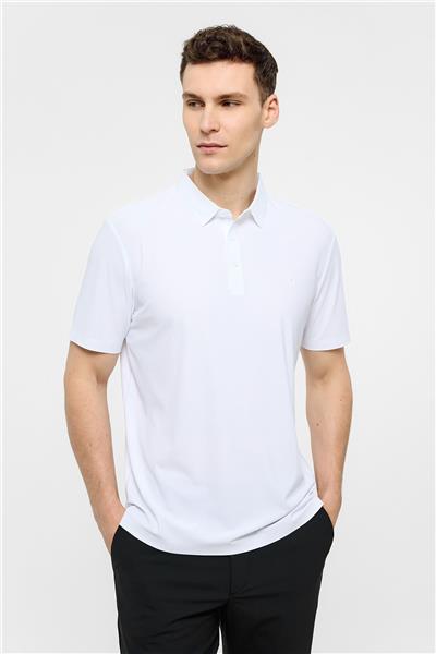 Beyaz Regular Fit Polo Yaka Tişört