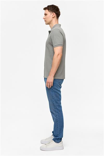 Koyu Gri Regular Fit Polo Yaka Tişört