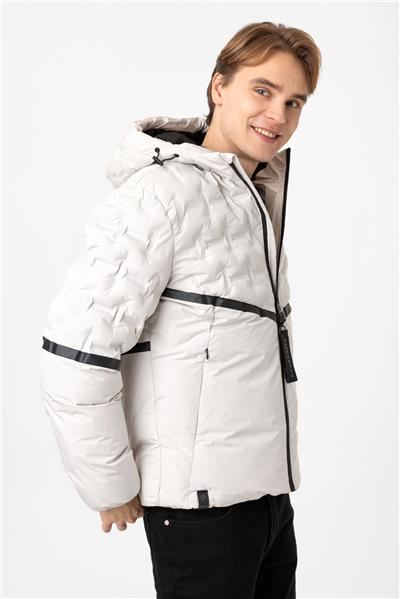 Taş Regular Fit Kapüşonlu Puffer Mont