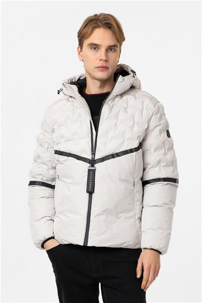 Taş Regular Fit Kapüşonlu Puffer Mont