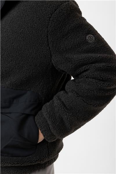 Antrasit Regular Fit Dolgulu Kapüşonlu Peluş Mont