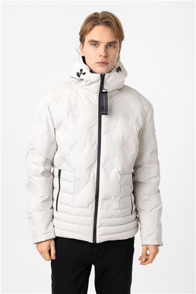 Taş Regular Fit Kapüşonlu Puffer Mont