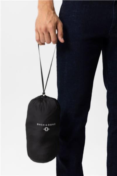 Siyah Regular Fit Dik Yaka Puffer Şişme Mont