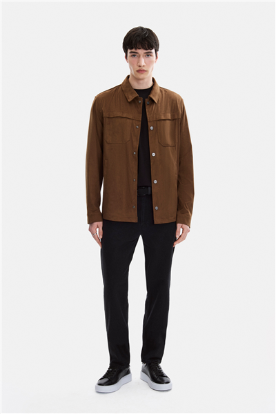 Kahve Regular Fit Süet Ceket