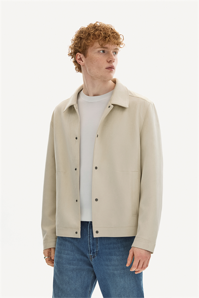 Regular Fit Bej Süet Mont