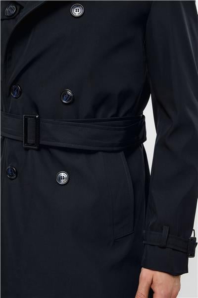 Lacivert Regular Fit Trençkot