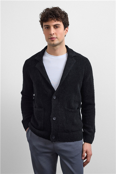 SiyahRegular Fit Hırka