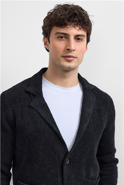 SiyahRegular Fit Hırka