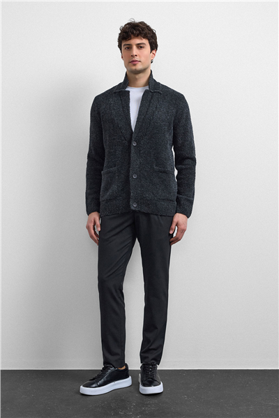 Antrasit Regular Fit Hırka